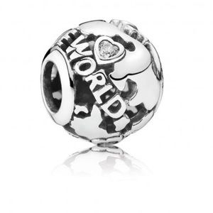 PANDORA💠around the world globe charm